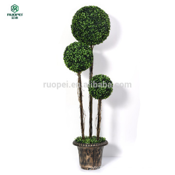 120cm 150cm 3 piezas árbol de bolas de topiario de boj artificial con maceta